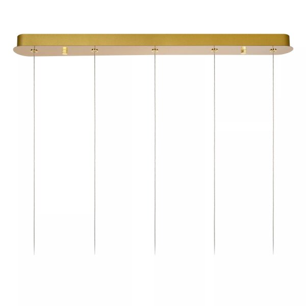 LED Hängelampe Vintage Metall Gold 84 cm 5-flmg 2700 K
