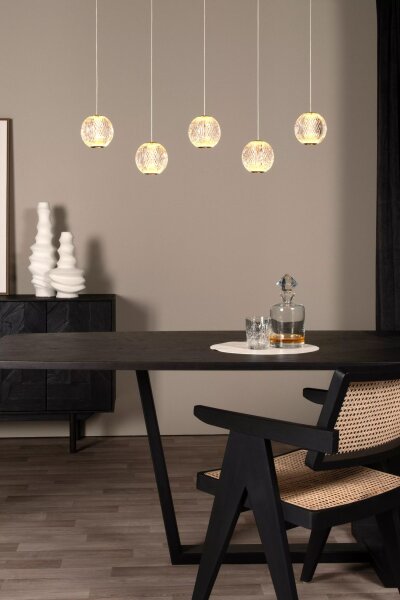 LED Hängelampe Vintage Metall Gold 84 cm 5-flmg 2700 K