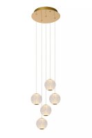 LED Hängelampe Vintage Gold L:32 cm 5-flammig 2700 K