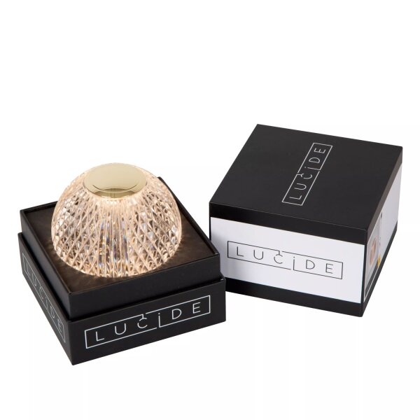 LED Akku Tischlampe dimmbar Gold 8,7 cm 3 h 2700 K