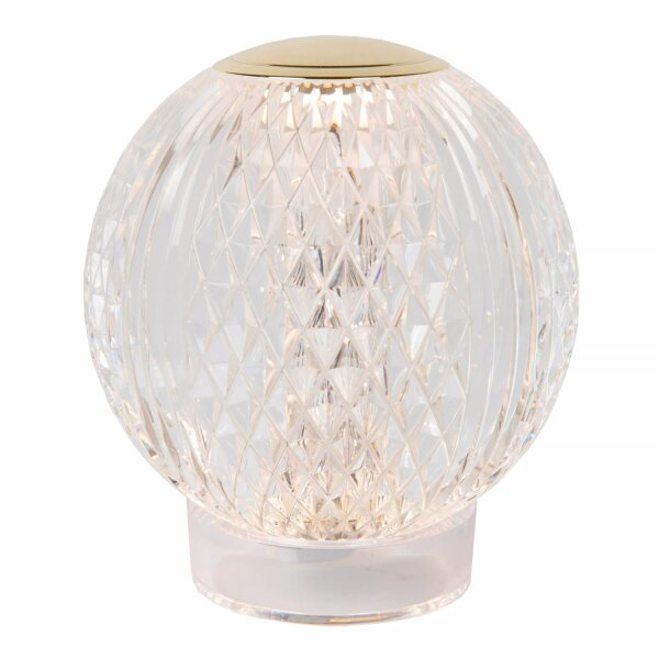 LED Akku Tischlampe dimmbar Gold 10,5 cm 3 h 2700 K
