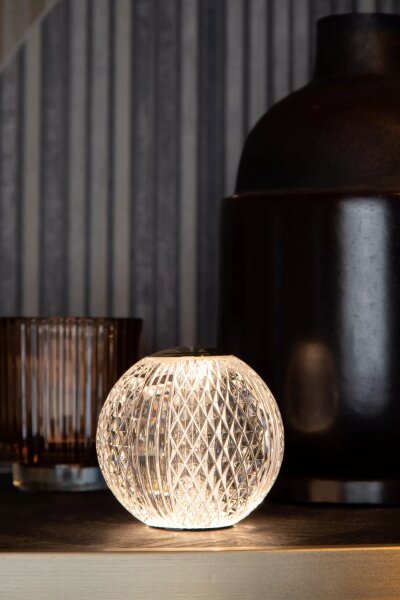 LED Akku Tischlampe dimmbar Gold 10,5 cm 3 h 2700 K