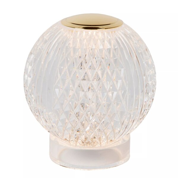LED Akku Tischlampe dimmbar Gold 8,7 cm 3 h 3000 K