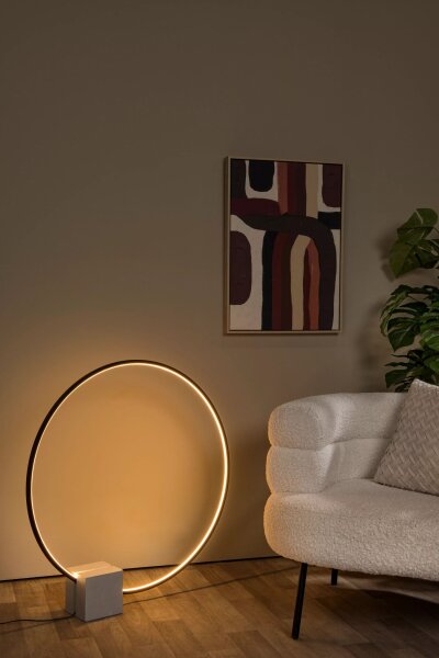 LED Tischlampe dimmbar Grau Schwarz 83 cm 3000 K