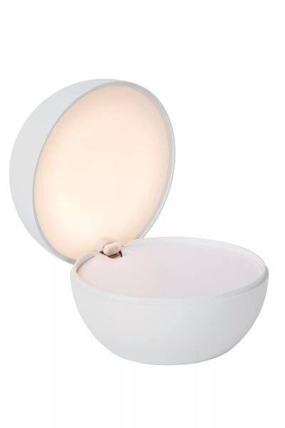 LED Akku Tischlampe Weiß klappbar Ø12 cm 12 h 2700 K
