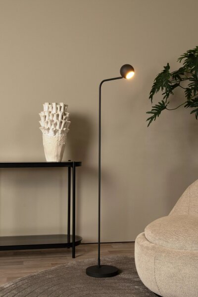 LED Akku Stehleuchte Schwarz 138 cm 8 h 2700 K dimmbar