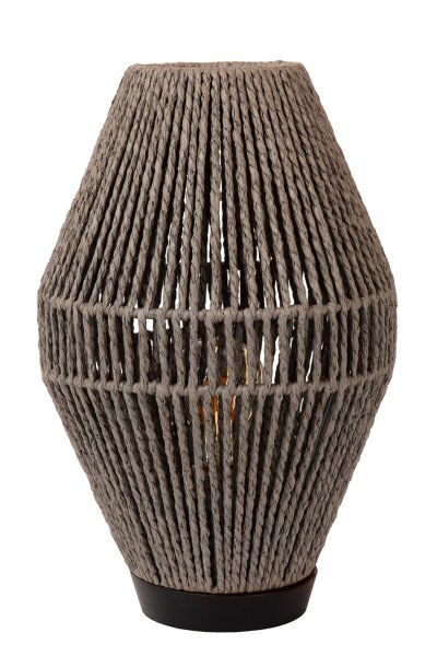 Gemütliche Tischlampe Papier Grau 33,5 cm E27 Modern