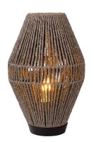 Gemütliche Tischlampe Papier Grau 33,5 cm E27 Modern