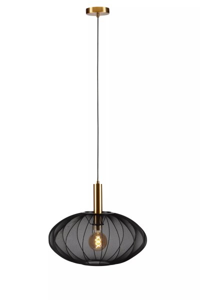 Moderne Hängelampe Schwarz Gold Ø50 cm E27 gemütlich