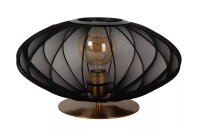 Tischleuchte Schwarz Gold 22 cm klein E27 blendarm