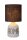 Tischlampe Keramik Stoff Weiß Taupe E14 32,5 cm Gravur