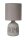 Tischlampe Keramik Stoff Grau E14 32,5 cm Gravur Modern