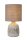 Tischlampe Keramik Stoff Grau E14 32,5 cm Gravur Modern