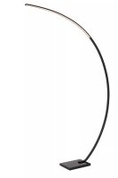 LED Bogenleuchte Marmorsockel Schwarz 192 cm dimmbar