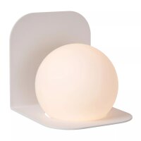 Wandlampe Glaskugel blendarm Weiß IP44 H:16 cm G9