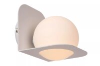 Wandlampe Glaskugel blendarm Weiß IP44 H:16 cm G9