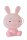 LED Tischlampe Pink Häschen 3 W 4000 K Schalter dimmbar