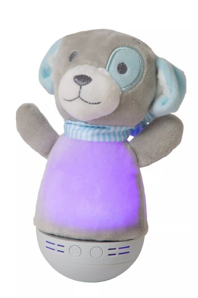 LED Kinderlampe Hund Grau 18 cm 2700 K Musik Batterien