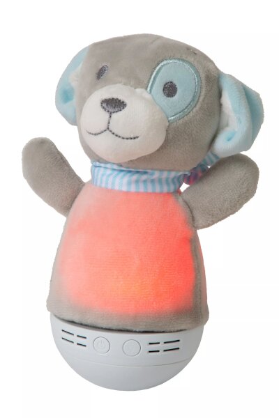 LED Kinderlampe Hund Grau 18 cm 2700 K Musik Batterien