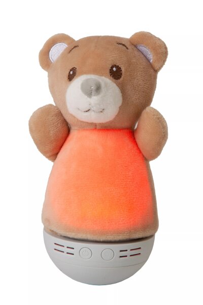 LED Kinderlampe Bär Braun 18 cm 2700 K Musik Batterien