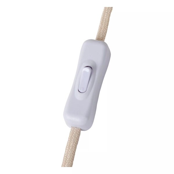 Tischleuchte Beige Glas Metall 20 cm klein E27 blendarm