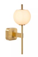 Wandlampe Glas Metall IP44 Gold H:34,5 cm G9 blendarm