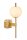 Wandlampe Glas Metall IP44 Gold H:34,5 cm G9 blendarm
