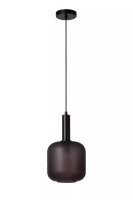 Pendelleuchte Rauchglas Schwarz &Oslash;21 cm E27 stilvoll