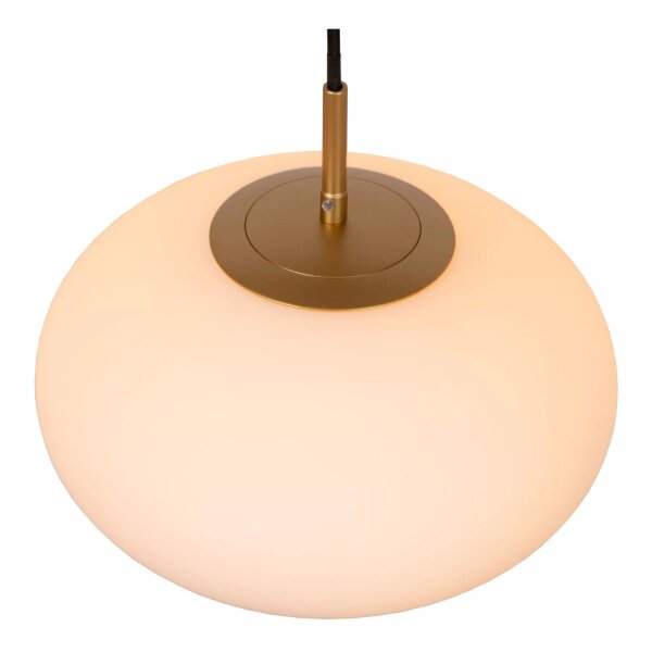 Lange Hängelampe Metall Glas 130 cm 3-flammig blendarm