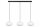 Lange Hängelampe Metall Glas 130 cm 3-flammig blendarm