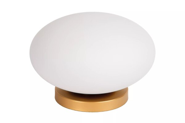 Tischlampe blendarm Glas Metall Gold 21 cm E27 wohnlich