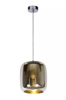 Hängelampe Glas Metall Chrom Gold rund Ø20 cm...