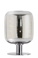 Tischlampe Glasschirm Chrom Gold 28 cm klein E27 Up