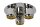 Deckenlampe Glas Metall 3-flammig Chrom Gold L:38 cm G9