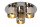 Deckenlampe Glas Metall 3-flammig Chrom Gold L:38 cm G9