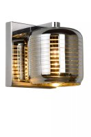 Wandleuchte Chrom Gold G9 Metall Glas B:12 cm Downlight