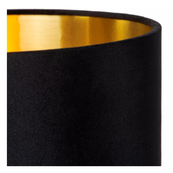 Gemütliche Stehlampe Stoff Glas Schwarz 100 cm E27
