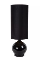 Gemütliche Stehlampe Stoff Glas Schwarz 100 cm E27