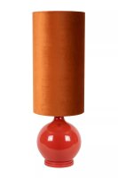 Gemütliche Stehlampe Stoff Glas Orange 100 cm hoch E27