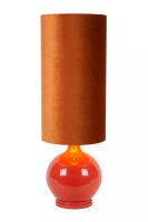 Gemütliche Stehlampe Stoff Glas Orange 100 cm hoch E27