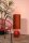 Gemütliche Stehlampe Stoff Glas Orange 100 cm hoch E27
