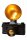 Kleine Tischlampe Vintage Schwarz Gold 30 cm E14 Kamera