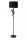 Wohnliche Stehlampe Stoff Gold Schwarz Affe E27 150 cm