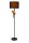 Wohnliche Stehlampe Stoff Gold Schwarz Affe E27 150 cm