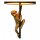 Wohnliche Stehlampe Stoff Gold Schwarz Affe E27 150 cm