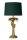 Tischlampe Stoff Grün Gold Affen Palme 57,5 cm E27