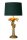Tischlampe Stoff Grün Gold Affen Palme 57,5 cm E27