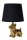 Porzellan Tischleuchte Gold Stoff 31,5 cm E14 blendarm