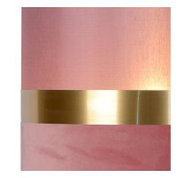 Stilvolle Pendelleuchte Stoff Pink Gold E27 Ø30 cm...