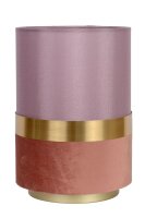 Elegante Tischlampe Stoff Pink Gold E14 22 cm Vintage